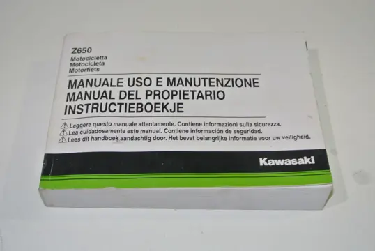 INSTRUCTIEBOEKJE Kawasaki Z 650 2017 - 2019