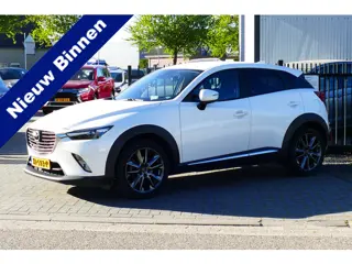 Mazda CX-3 2.0 SkyActiv-G 120 GT-M Wit Metallic, Navi, Camera, Leer, StoelVerw, 18"LMV, Haak 1200kg