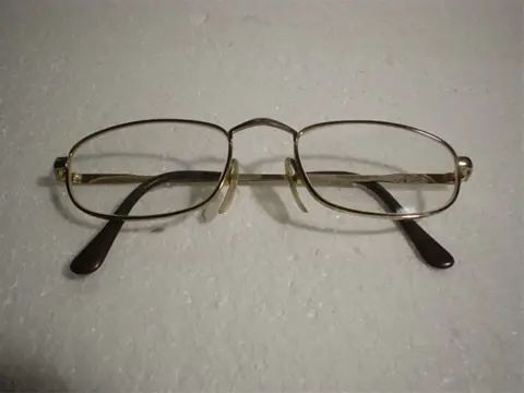 Goudkleurig metalen leesbrilmontuur, zeer goede staat