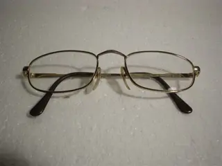 Goudkleurig metalen leesbrilmontuur, zeer goede staat