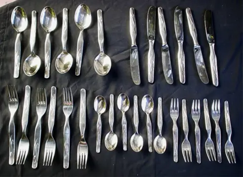 6 pers (30 dl)verz bestek,Moellers&amp;Co, jr '60