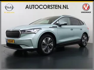 Škoda Enyaq iV 60 Panoramadak Warmtepomp Trekhaak SOH 93% Elek.Stoel+Memory Navi 3-Zone Ecc 360°Came