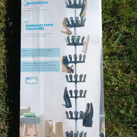 schoenencarrousel voor maximaal 48 paar schoenen - Het schoenenrek kan snel en eenvoudigin elkaar w