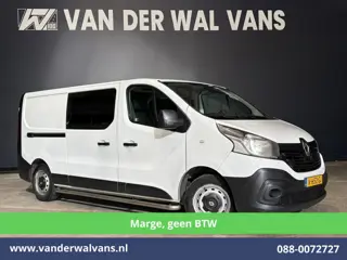 Renault Trafic 1.6 dCi **Marge, GEEN BTW** L2H1 Dubbele Cabine Euro6 Airco | 6-Zits | Navigatie | Cr