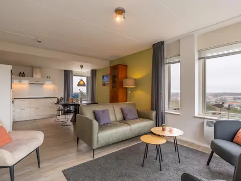 Modern appartement met balkon en uitzicht over De Koog