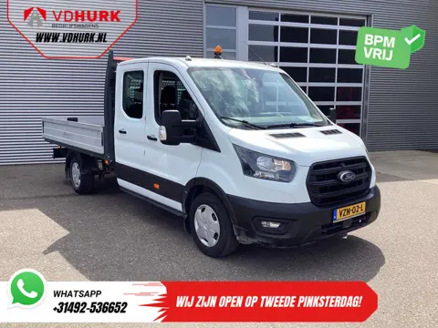 Ford Transit 2.0 TDCI 130 pk DC Dubbel Cabine Open Laadbak/ 7 Pers./ 3.0t Trekverm./ Carplay/ Cruise