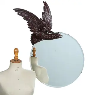 Fabelachtige spiegel "Draak bij volle maan" in de manier van Gabriel Viardot - Parijs ca 1880