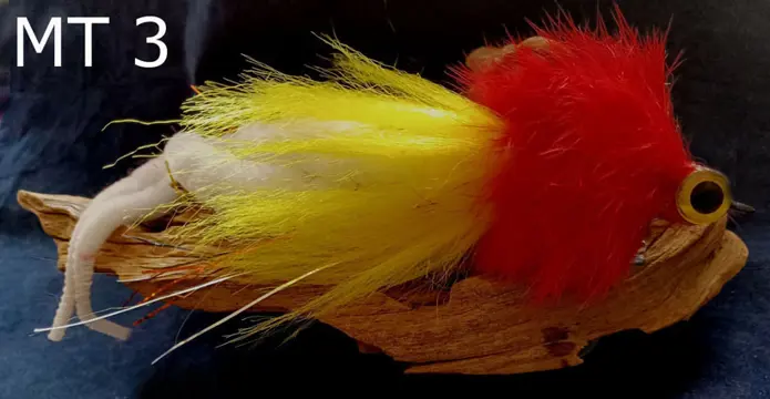 Set D van 5 stuks Dubbele Magnum Dragon Tail snoekstreamers van circa 23 cm