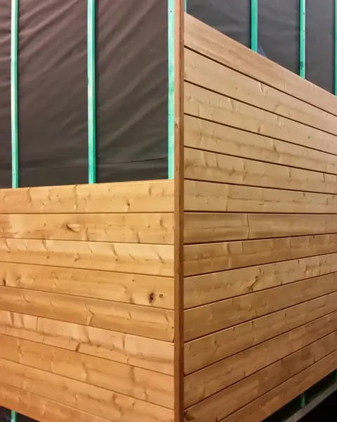 thermowood gevelbekleding Tand Groef planken nieuw 18mm dik 131mm breed