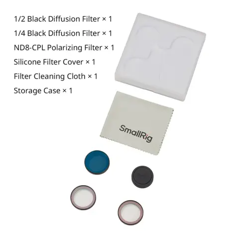 SmallRig 5789 1/2 & 1/4 Black Diffusion Filter Kit For DJI Osmo Nano