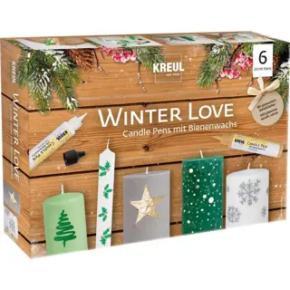 Kaarsenpen Set “Winter Love” – Set van 6 kleuren