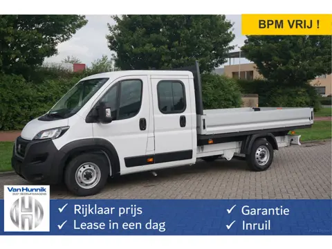 Fiat Ducato 35 DOKA 140PK L3 Open Laadbak BPM VRIJ Apple CP/Android A, Cruise, Climate Trekhaak!! NR