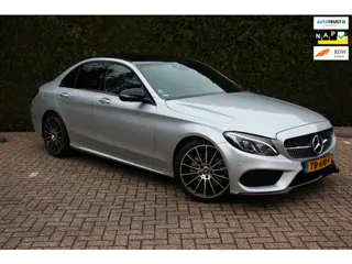 Mercedes-Benz C-klasse 180 | AMG | Night Edition | 19 inch | Pano | Burmester | Memory | 360 Camera 