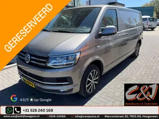 Volkswagen Transporter 2.0 TDI L2H1 DC Comfortline Plus achterschade, airco, cruise, automaat, led, 
