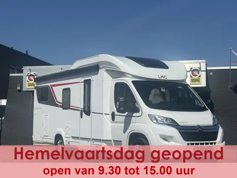 LMC 730 Tourer lift 165 PK enkele bedden+hefbed dakairco hordeur grote garage fietsenrek grote garag