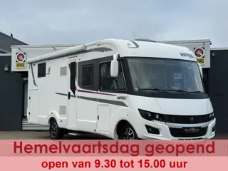RAPIDO 896 F 160 PK face to face slechts 12.000 dkm Queensbed+hefbed luifel 2x tv camera grote garag