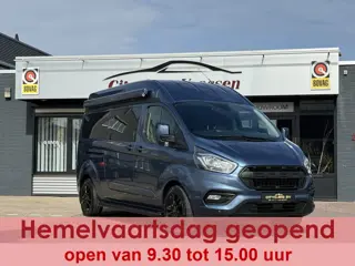 Ford Transit Custom buscamper zeer luxe inbouw professioneel gebouwd vitron euro 6 navi climate ctr 