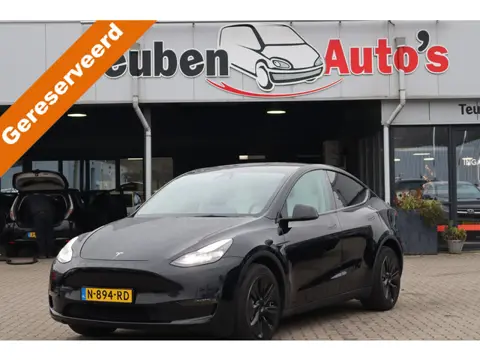 Tesla Model Y Long Range AWD 75 kWh 91,1% SOH, Autopilot computer 3, Wit lederen bekleding, Warmtepo