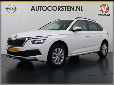 Škoda Kamiq T 111pk 1/2 Leer+Elek.Stoel+Verwarmd Apple Camera Android Auto Navi Ecc Camera Cruise Co