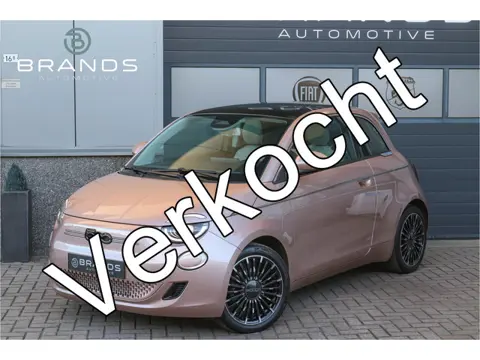 Fiat 500E 3+1 La Prima 42 kWh Rose Panodak Stoelverwarming Garantie