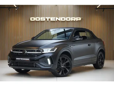Volkswagen T-Roc Cabrio 1.5TSI/150pk R-Line Edition Black (One/999) MATZWART|2024|Leder|Trekhaak|Nav