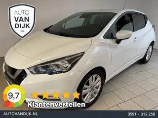 Nissan Micra 1.0 IG-T N-Connecta 100PK AIRCO NAVI CRUISE PARELMOER WIT VELGEN PDC NIEUWSTAAT