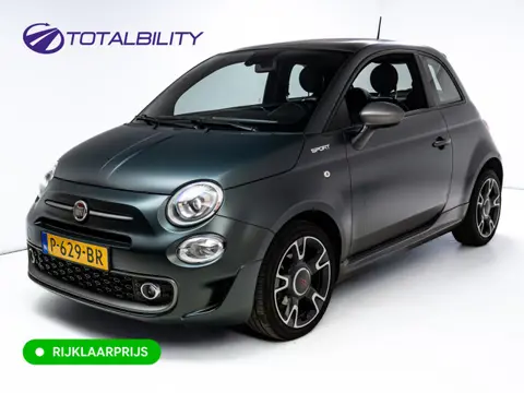 Fiat 500 1.0 Hybrid Sport Verde Portofino | 1/2 Leder/stof | Panodak | Led+ | Uconnect | Airco, Lede