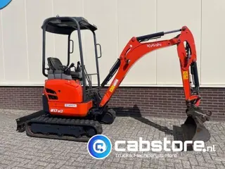 Kubota u17-3 - Midi graafmachine - Bouwjaar 2016 - Draaiuren 4435 - Zwenkgiek - Onderwagenverstellin