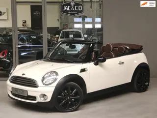 Mini Cabrio 1.6 Cooper Pepper Bruin Leder 100% dealer onderhouden