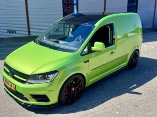 Volkswagen Caddy 2.0 TDI viper green. led .verlaagd unieke caddy 19 inch. leer