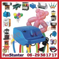 BALLONNENPOMPEN, voor de ballonnenclown, op 230V of accu