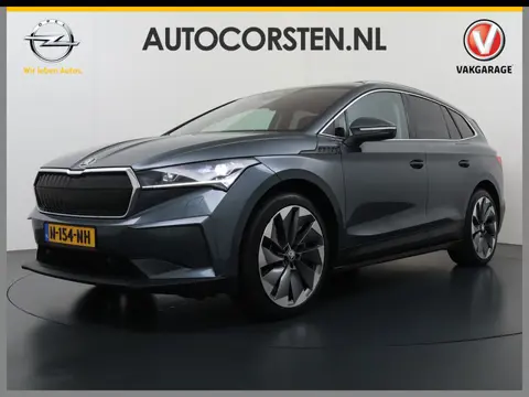 Škoda Enyaq iV 80 Warmtepomp Soh 94% Trekhaak Leder Adap.Demping Panoramadak Head-Up 360°Camera Navi