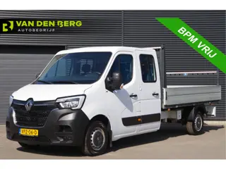 Renault Master T35 2.3 dCi L3 OPEN LAADBAK, 150PK, DC-7P, AIRCO, TREKHAAK, DUBBELE CABINE, PICK-UP, 
