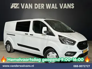 Ford Transit Custom 2.0 TDCI 131pk L2H1 Dubbele Cabine Euro6 Airco | 5-Zits | Xenon | Navigatie | Cr