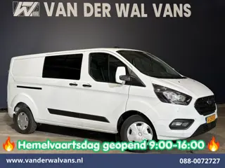 Ford Transit Custom 2.0 TDCI 131pk L2H1 Dubbele Cabine Euro6 Airco | 6-Zits | Cruisecontrol | 2550kg