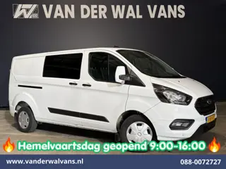 Ford Transit Custom 2.0 TDCI 131pk L2H1 Dubbele Cabine Euro6 Airco | 6-Zits | Cruisecontrol | Trekha