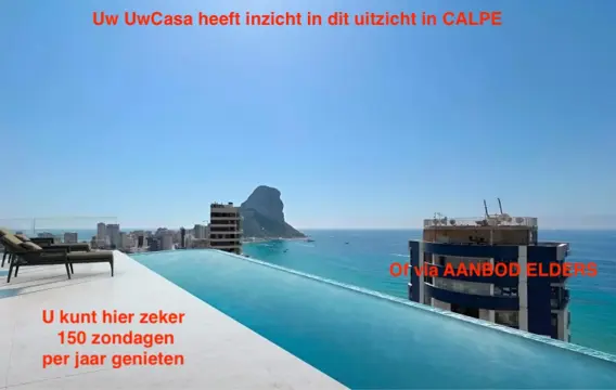 Uw ruime nieuwe Appartement aan zee in CALPE met extra