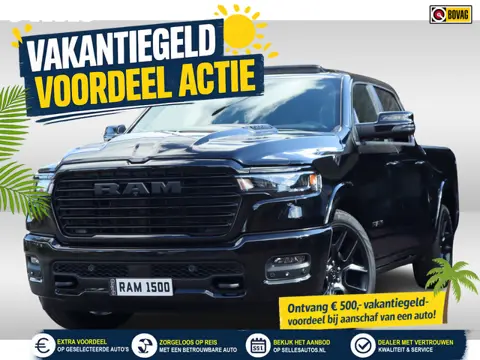 Dodge Ram 1500 2025 3.0L HURRICANE LARAMIE Night Premium | BPM VRIJ | NIEUW  | LPG in of onderbouw |