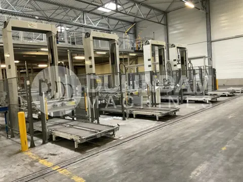Sorma PAL 108D palletiseerinstallatie met 3 palletiseerders