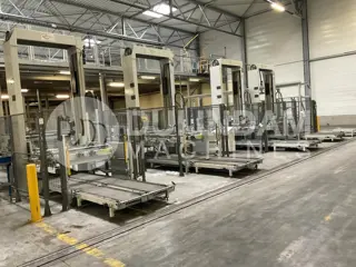 Sorma PAL 108D palletiseerinstallatie met 3 palletiseerders