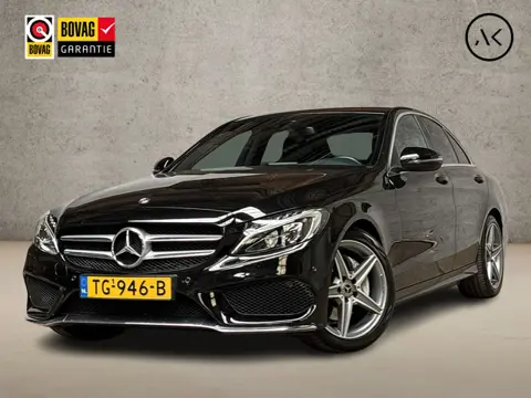 Mercedes-Benz C-Klasse 180 AMG Sport 156Pk Automaat (NAVIGATIE, CAMERA, LEDER, ZWART HEMEL, STOELVER