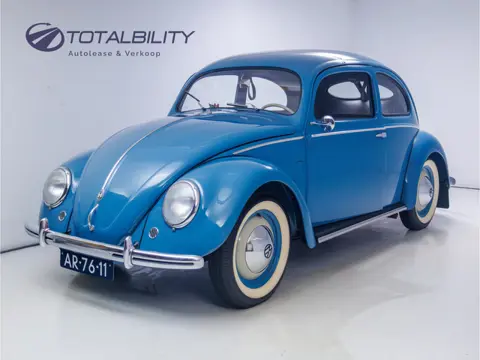 Volkswagen Kever Brilkever | 1951 | Concoursstaat | Zeldzaam vroeg exemplaar | Gulf Blue, Split wind
