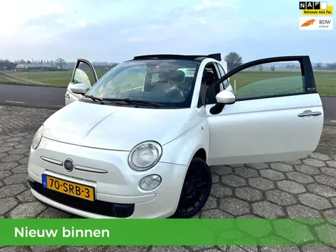 Fiat 500 C Parelmoer NAP Automaat Leder Opendak/Cabrio Airco Velgen