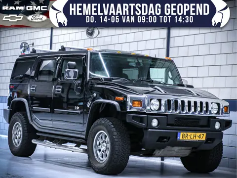 Hummer H2 6.0L V8 | Zwart leder | Schuif Kanteldak | LPG | Groot rijbewijs | Marge