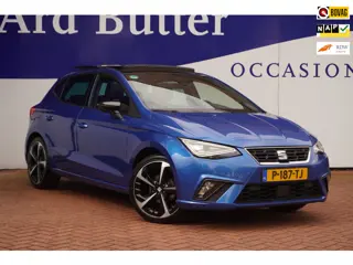 Seat Ibiza 1.0 EcoTSI FR Plus+Led+Pano-dak+navi+Camera+vitrual+camera+Leder+18"lmv+stoel-verw = NIEU