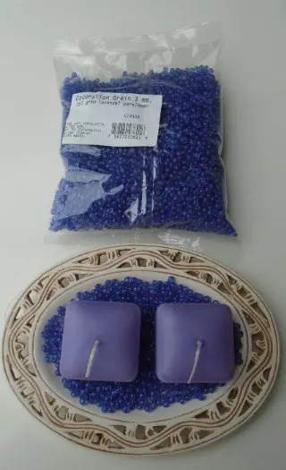 KAARSEN COMB. SET DECORATIEF LILA KLEUR DIA 4,5 CM