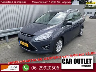 Ford Grand C-Max 1.6 Titanium 7p. 38Dkm.NAP! Clima, Navi, Voorruitvw, CC, PDC v/a, LM, Trekh, z.g.a.