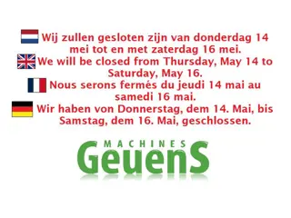 Gesloten Closed geschlossen fermé (bj 2026)
