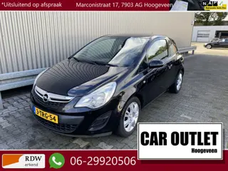 Opel Corsa 1.0-12V Selection 148Dkm, Briljant Zwart, LM, nw. APK – Inruil Mogelijk –