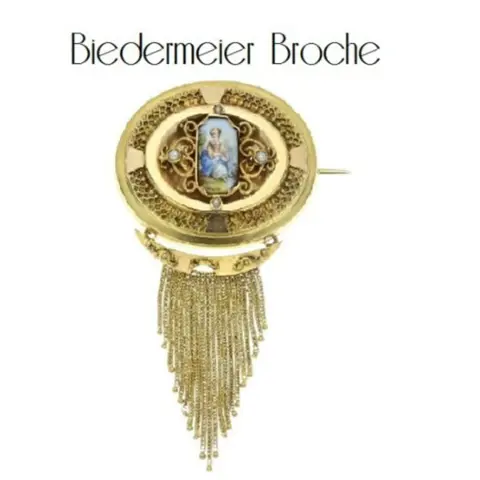 Bent u opzoek naar een Biedermeier broche?